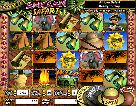 bingo cabin african safari 5 reel online slots game