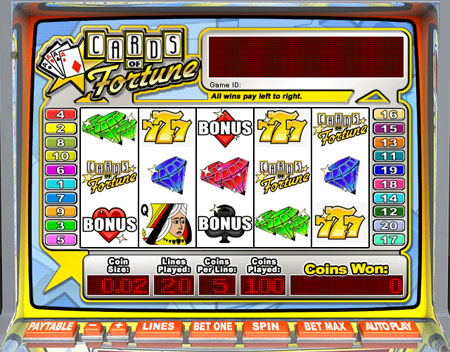 bingo cabin cards of fortune 5 reel online slots game