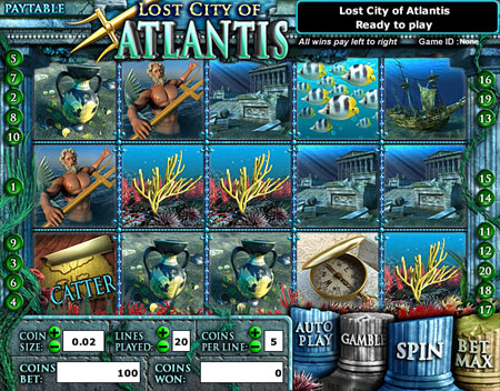 bingo cabin lost city of atlantis 5 reel online slots game